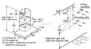 Máy hút mùi Bosch DEE829BSG