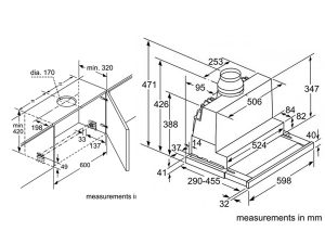 Máy hút mùi âm tủ Bosch DFS067J50B