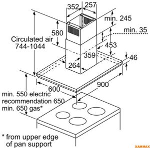 Máy hút mùi đảo Bosch DIB091E51