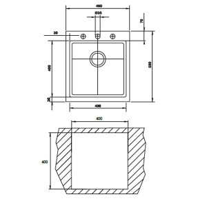 chậu đá đơn Hafele HS-G4650 màu xám 565.84.561