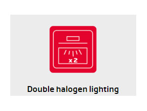 lò nướng Hafele đèn halogen chiếu sáng