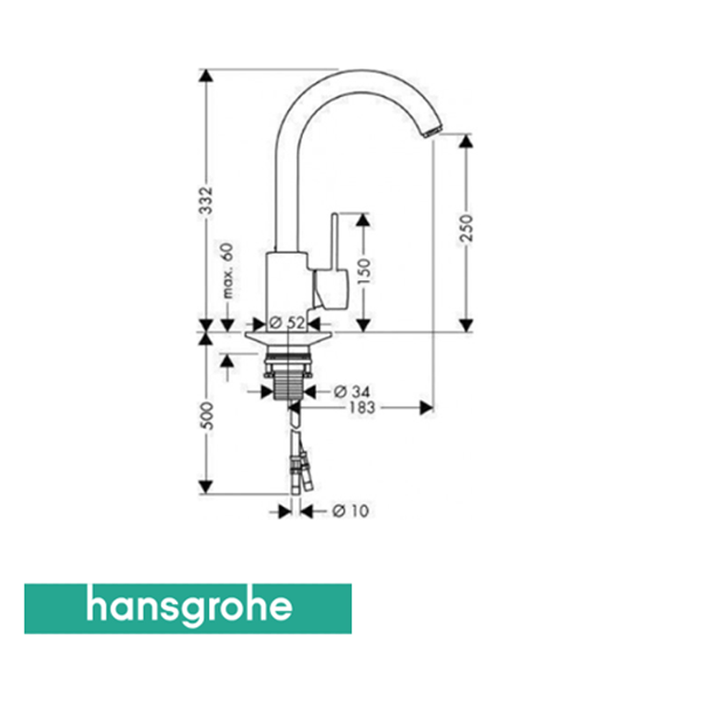 Vòi rửa bát Hansgrohe Talis M52 270 14870000