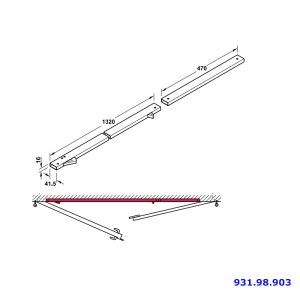 Phụ kiện đóng cửa tuần tự Hafele 931.98.903