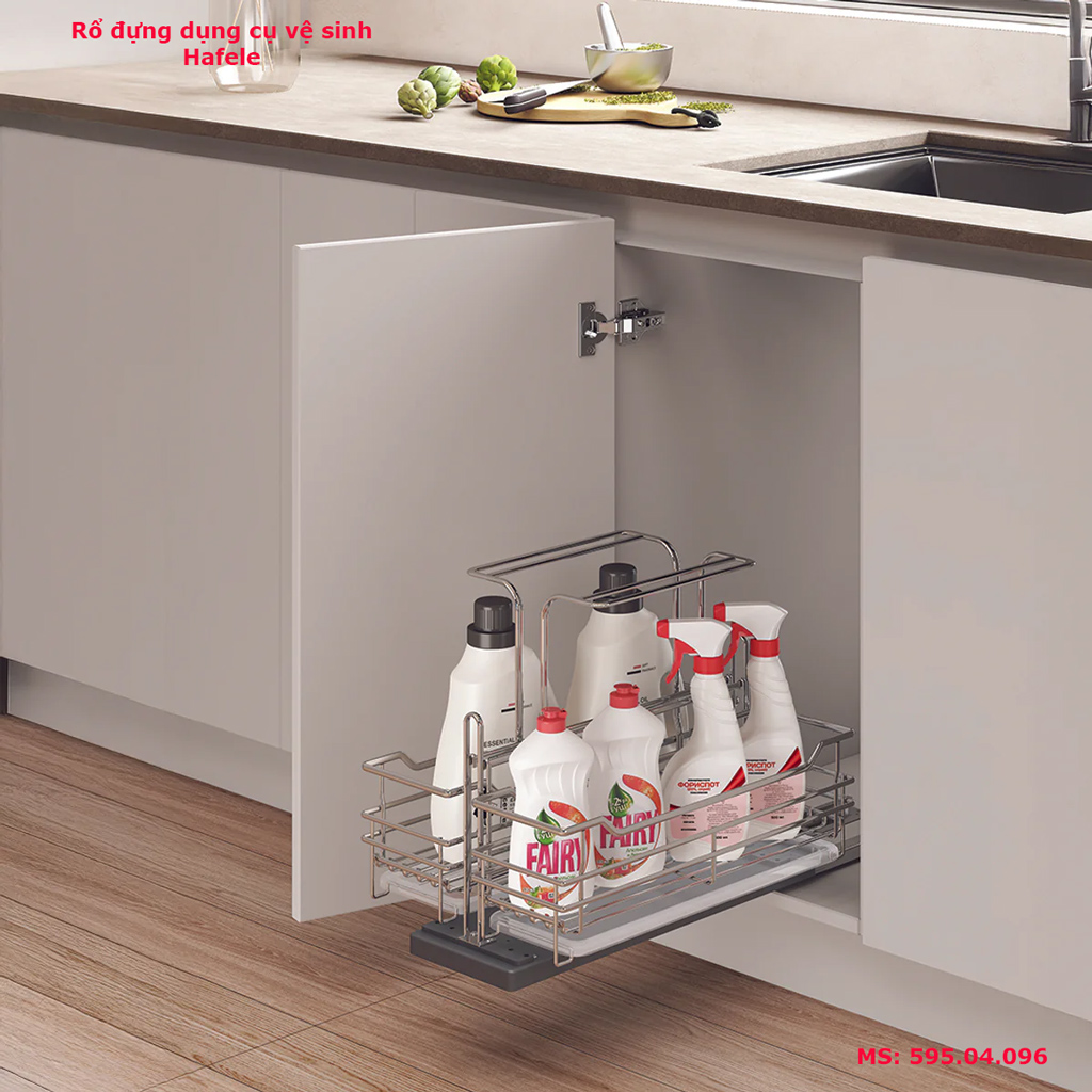 Rổ đựng dụng cụ vệ sinh Hafele nan Ovan inox 304 595.04.096