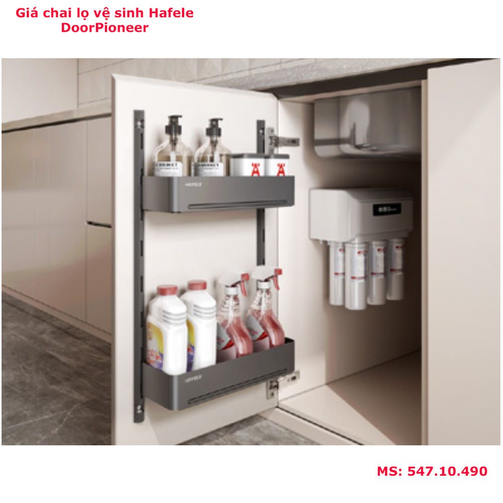 Giá chai lọ vệ sinh Hafele DoorPioneer 400mm 547.10.490