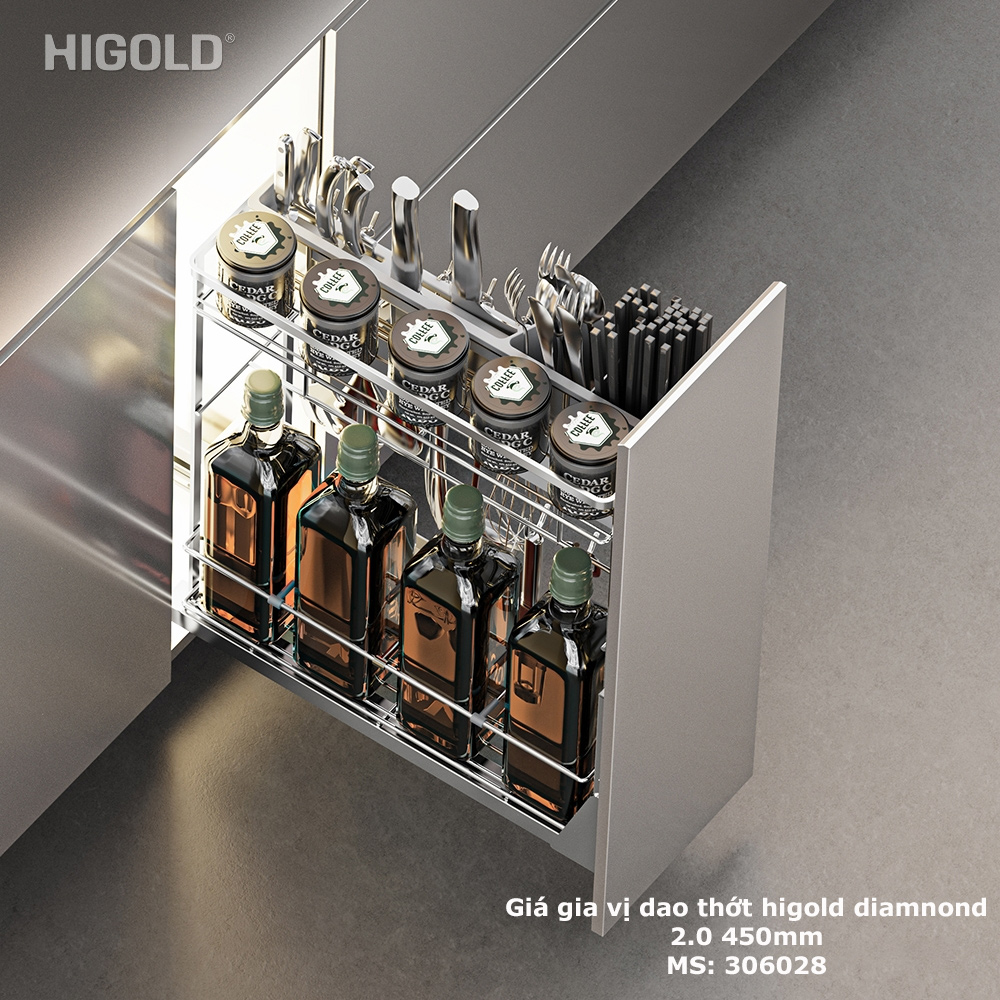 Giá dao thớt Higold Diamond 2.0 450mm 306028