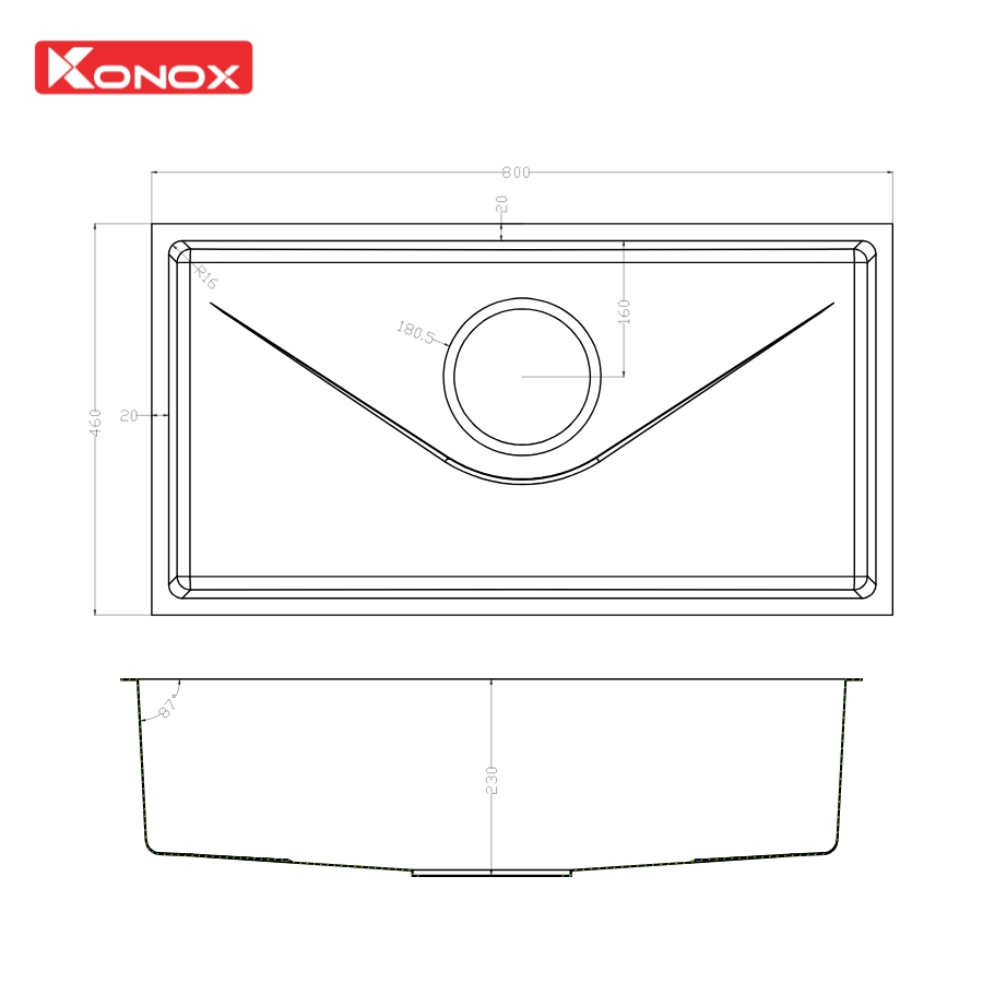 Chậu rửa bát Konox Tari 800SM
