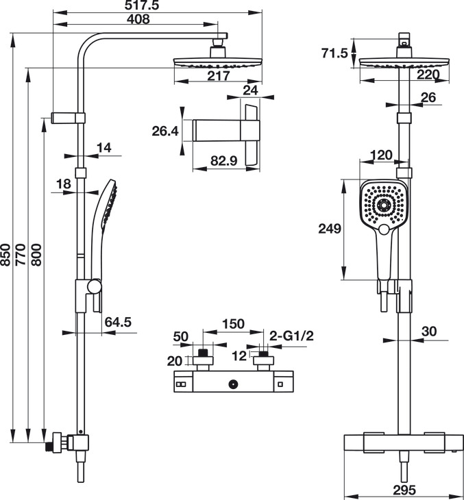 Sen cây điều nhiệt Hafele INTENSITY 217S 495.60.102