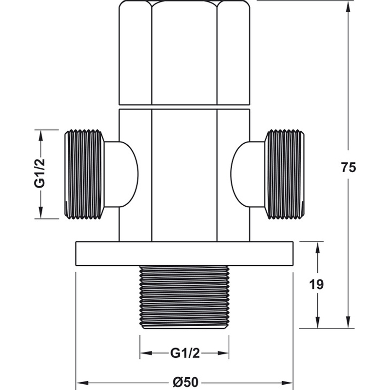 Van khóa nước đôi lục giác Hafele