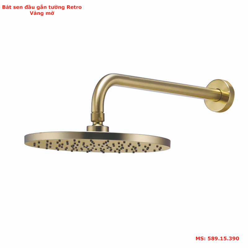 Bát sen đầu gắn tường Hafele Retro vàng mờ 589.15.390