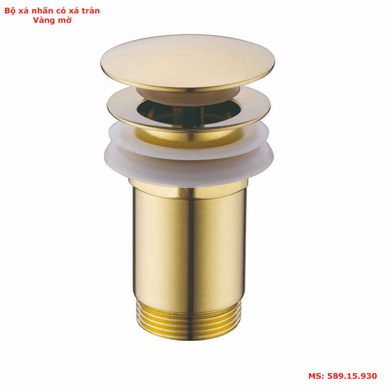 Bộ xả nhấn có xả tràn Hafele Retro vàng mờ 589.15.930