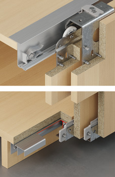 Cửa trượt trùm ngoài Hafele Slido F-Line42 50B