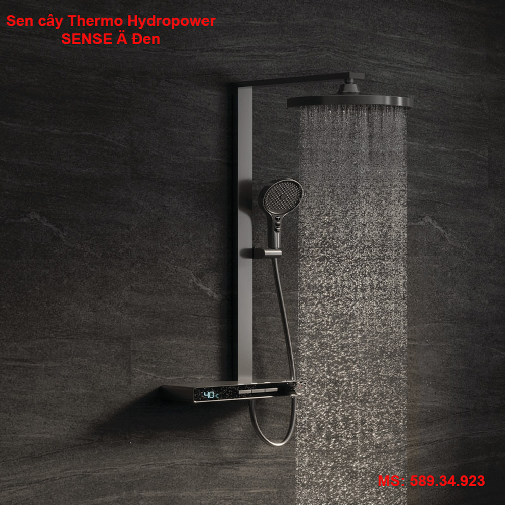 Sen cây Hafele Thermo Hydropower SENSE Ä Đen 589.34.923