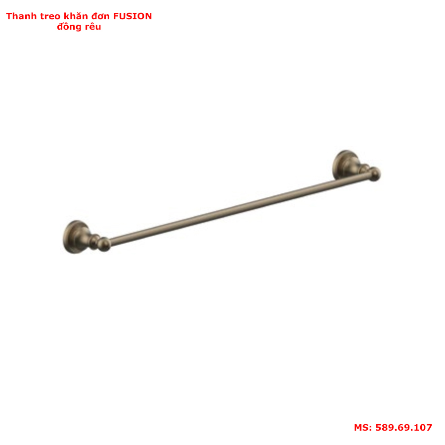 Thanh treo khăn đơn Hafele Fusion BZ 589.69.107 đồng rêu