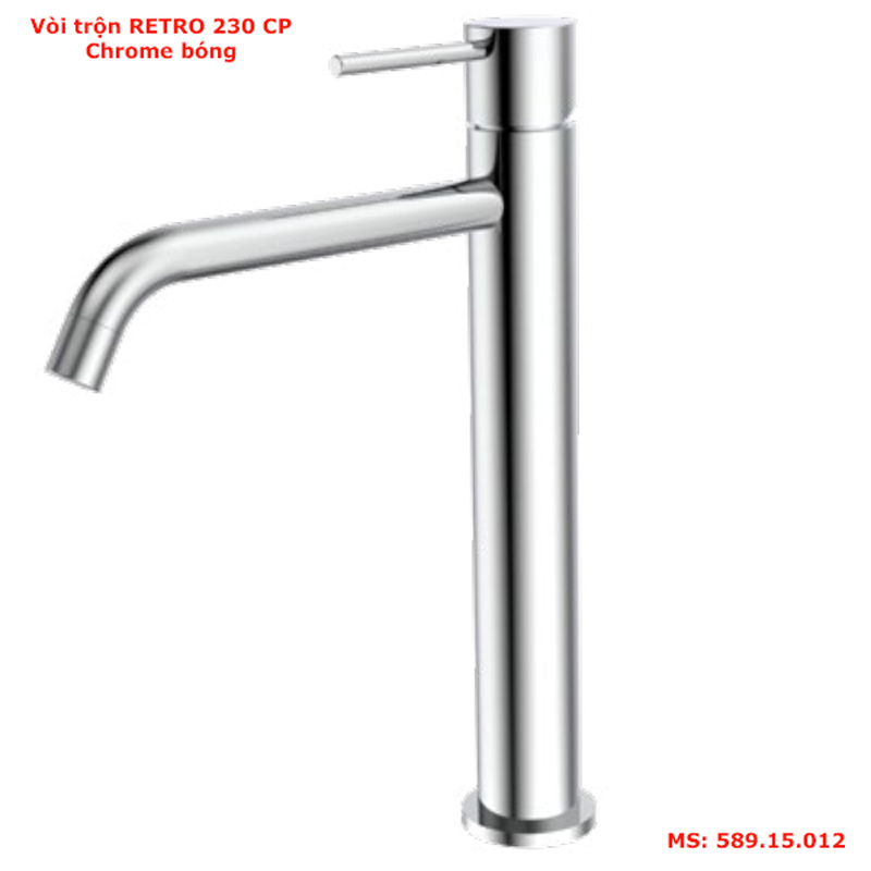 Vòi trộn lavabo Hafele retro 230 CP chrome bóng 589.15.012