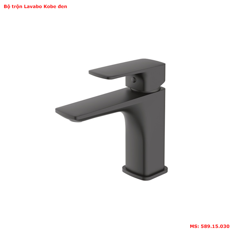 Vòi trộn lavabo Hafele Kobe 100 đen mờ 589.15.030