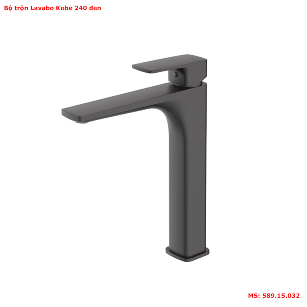 Vòi trộn lavabo Hafele Kobe 240 đen mờ 589.15.032