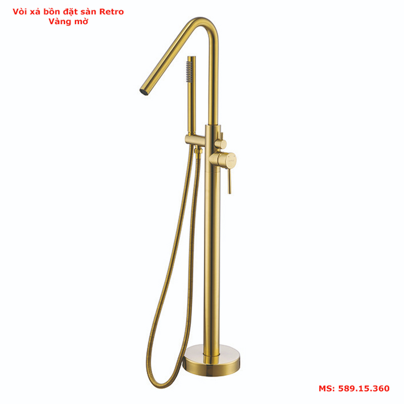 Vòi xả bồn đặt sàn Hafele Retro vàng mờ 589.15.360
