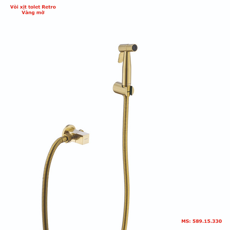Vòi xịt vệ sinh Hafele Retro vàng mờ 589.15.330