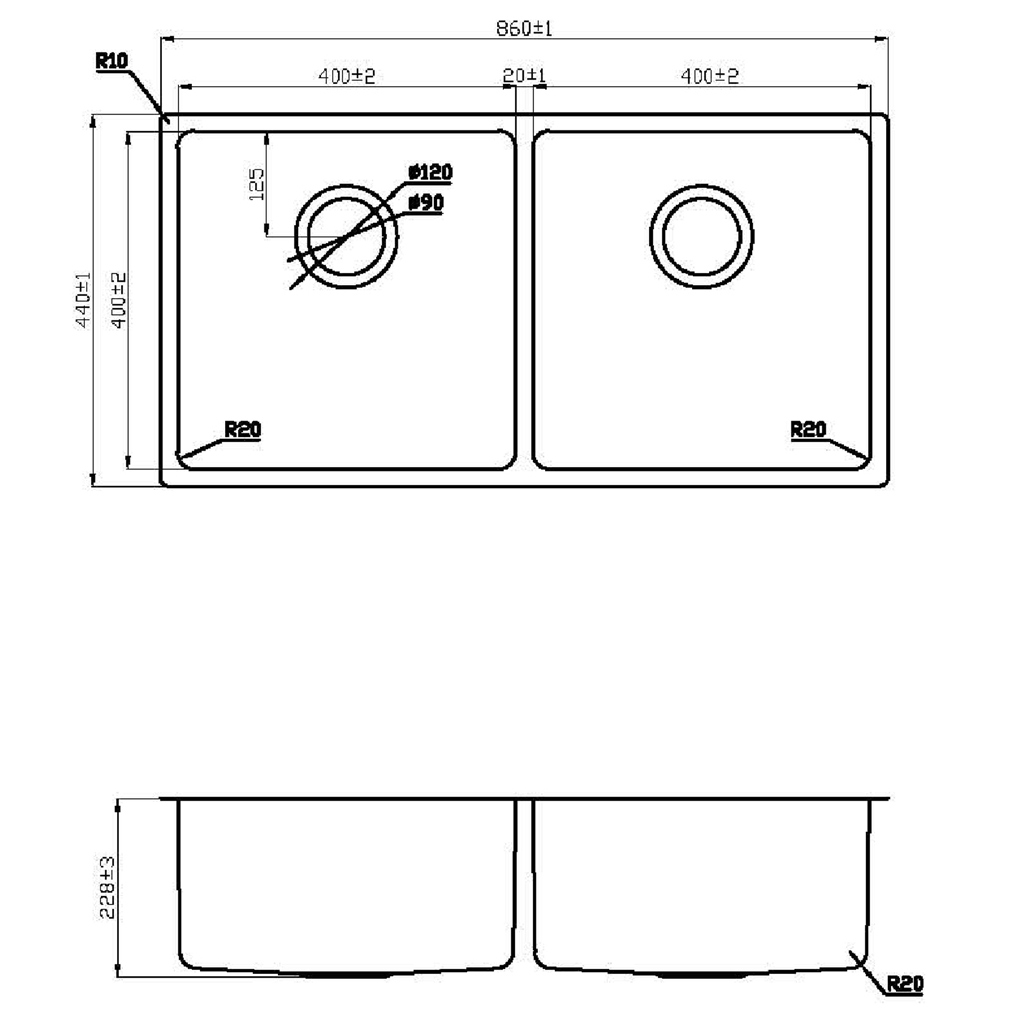 Chậu rửa bát Konox Vigo 860