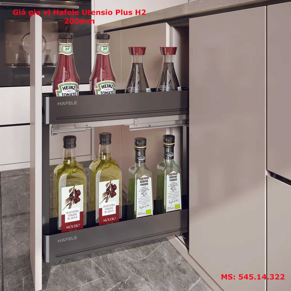 Giá gia vị Hafele Utensio Plus H2 200mm 545.14.322