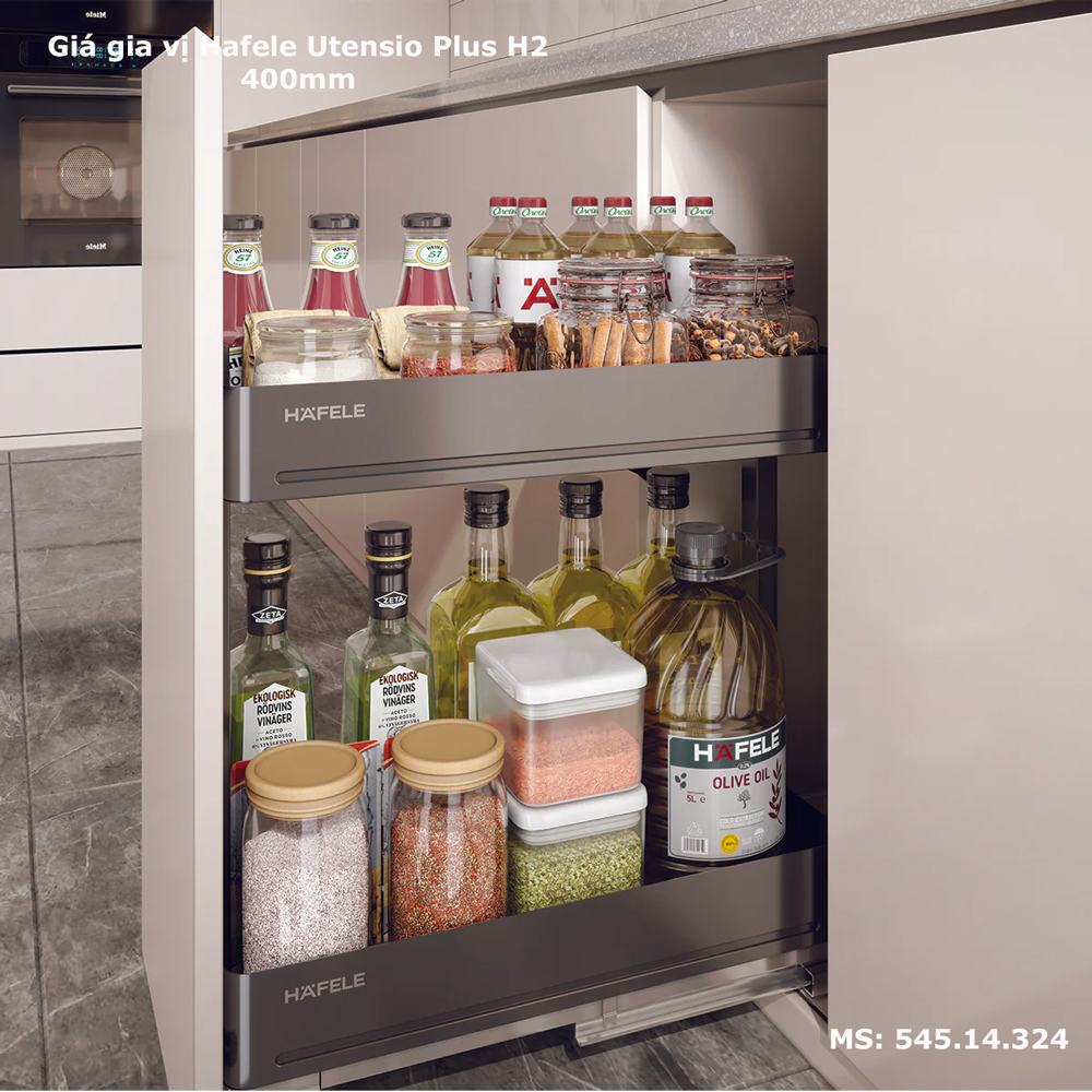 GIÁ GIA VỊ HAFELE UTENSIO PLUS H2 400MM 545.14.324