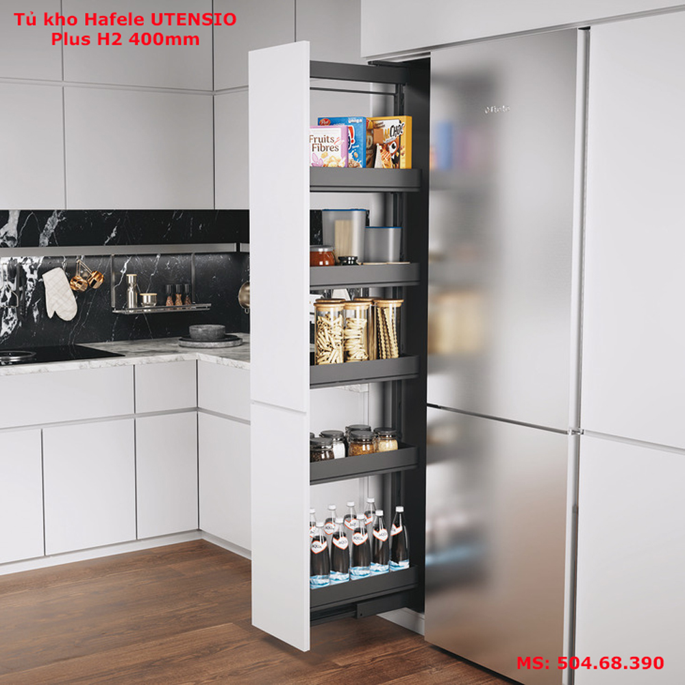 Tủ đồ khô cánh kéo Hafele Utensio Plus H2 400mm 504.68.390