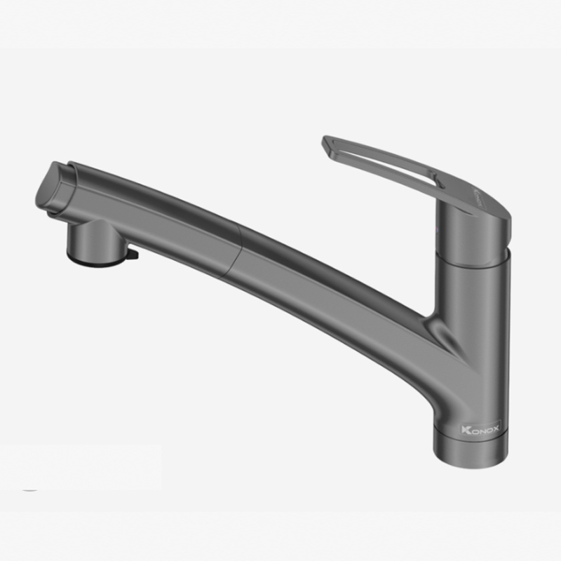 Vòi rửa bát Konox Kira gun metal kiểu nhật