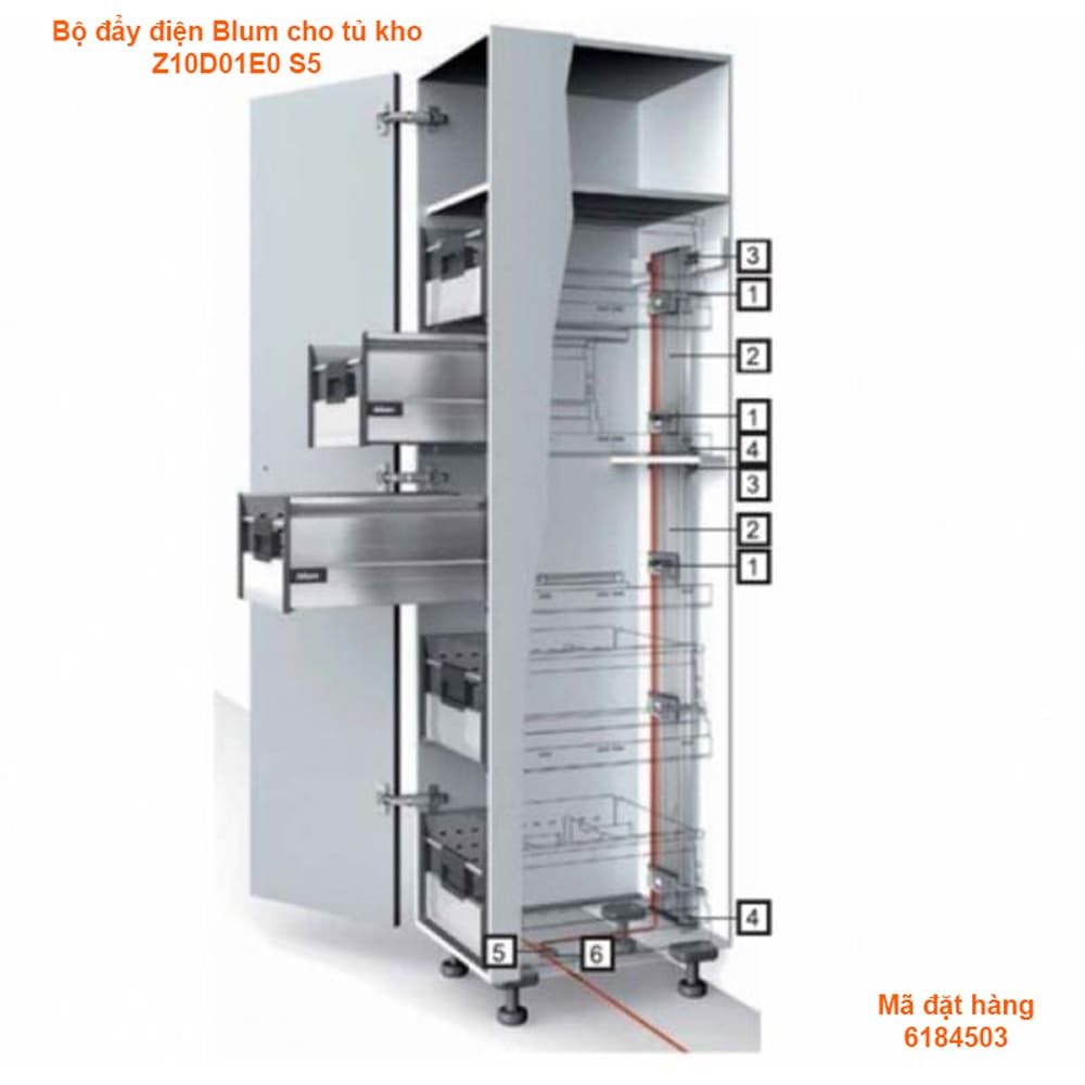 Bộ đẩy điện Blum Servo Drive cho tủ kho Z10D01E0 S5 6184503