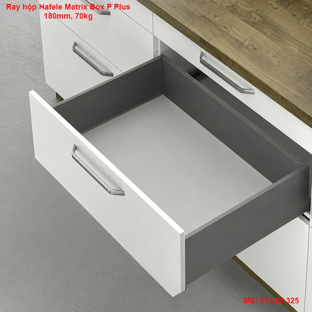 Ray hộp Hafele Matrix Box P Plus 180mm 513.67.325