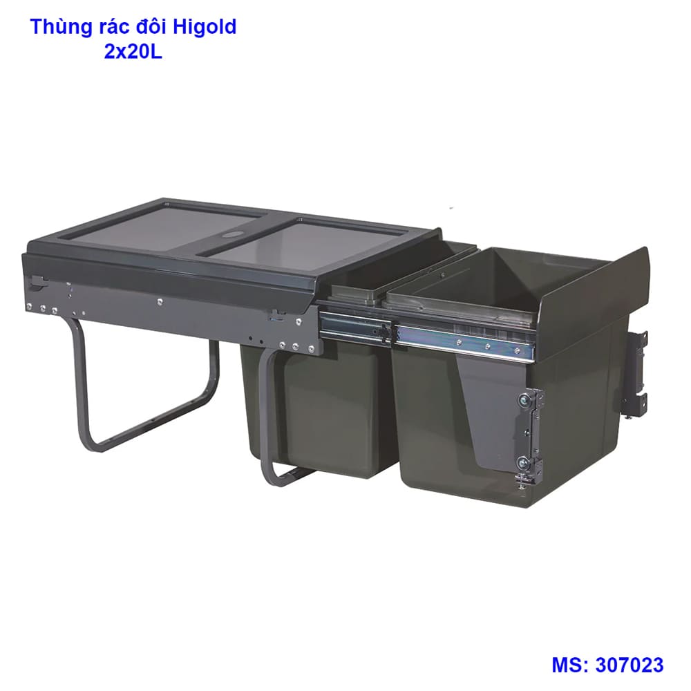 Thùng rác đôi âm tủ Higold 307023