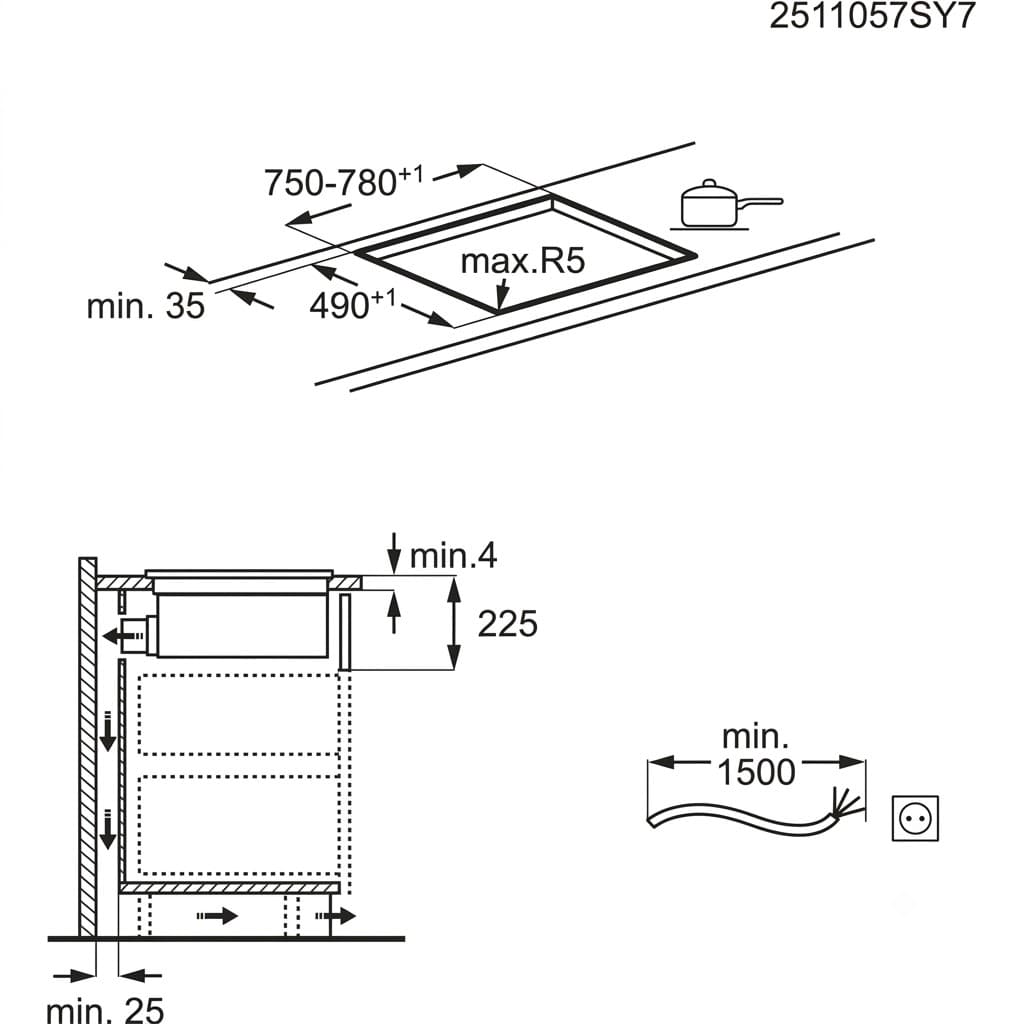 BẾP TỪ KÈM HÚT MÙI AEG NCH84B03FZ