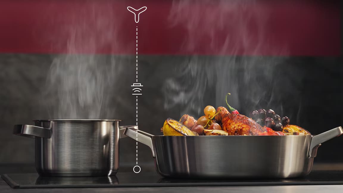 BẾP TỪ AEG hob2hood kết nối bếp hút