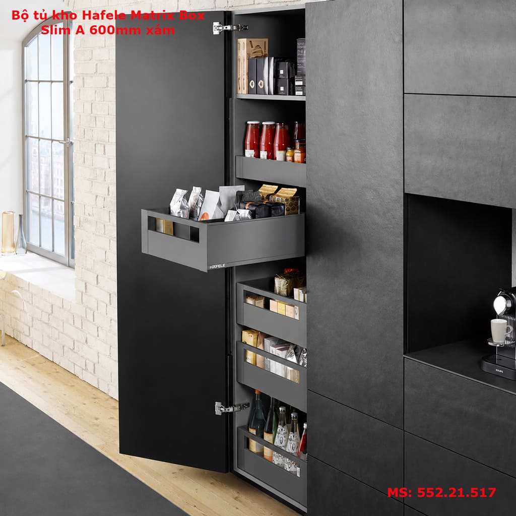 TỦ KHO HAFELE MATRIX BOX SLIM A 552.21.517 XÁM